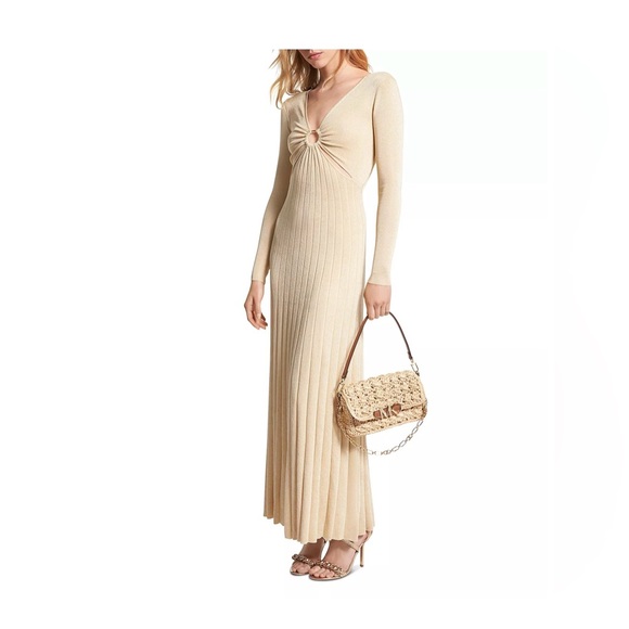 ᴅʀᴇꜱꜱ , ʙʀᴀɴᴅ: ᴍɪᴄʜᴀᴇʟ ᴋᴏʀꜱ , ꜱɪᴢᴇ: ꜱᴍᴀʟʟ , ᴄᴏʟᴏʀ : ɢᴏʟᴅ - Picture 2 of 6